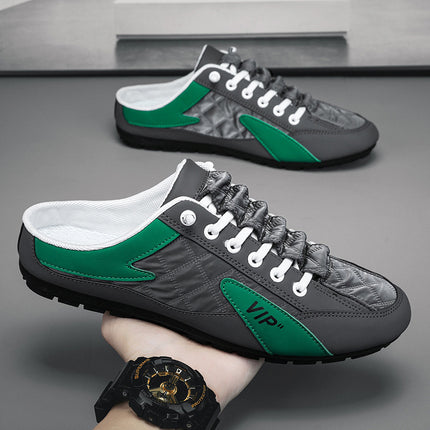 Foreign Trade Cross-border plus size Men's Shoes Spring Half Slippers Men's Casual Breathable Korean Fashionable Lazy Slip-on Shoes