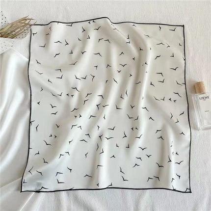 70 Silk Scarf Square Scarf High-end Korean Style Fashion All-match Professional Silk Small Scarf Retro Printed Silk Scarf for Women