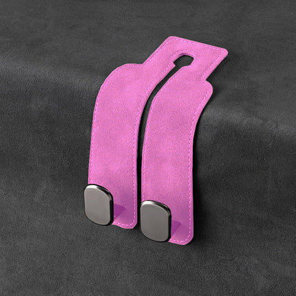 Car rear seat storage small hook turned leather zinc alloy ABS car double hook