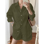 Army green shorts / S