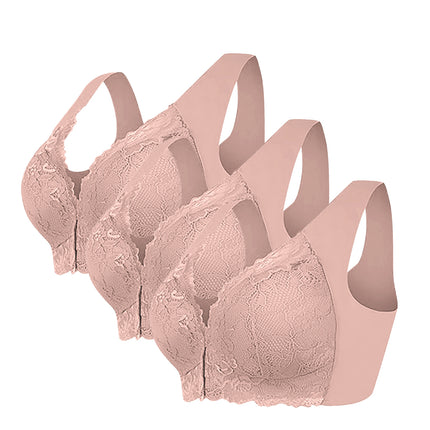 Wire-Free Push-Up Front-Button Mother's Bra, Breast-Retracting, Adjustable, Beautiful Back, Push-Up, Comfortable Anti-Sagging Bra