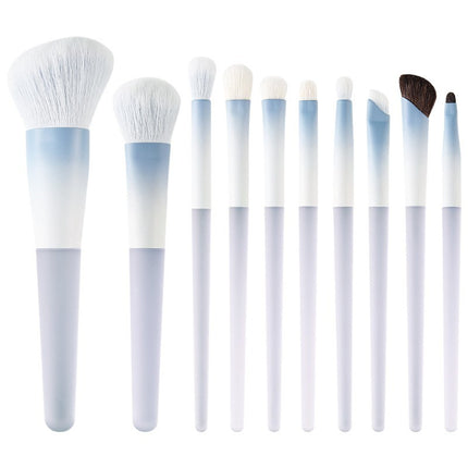 Chen Yuanyuan 10-Piece Makeup Brush Set, Blush Brush, Loose Powder Brush, Eye Shadow Brush, Nose Shadow Brush, Complete Set for Setting Makeup and Contouring