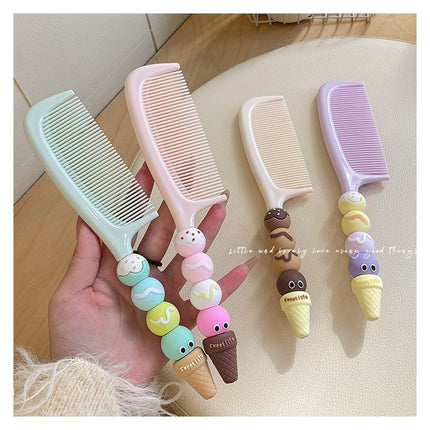 Cute Ice Cream Comb Home Student Children's Hair Comb Hair Comb Gift Portable Safe Straight Hair Comb
