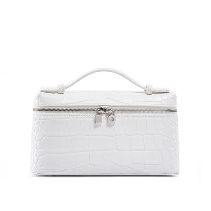 Lp Lunch Box Bag 2025 New First-Layer Cowhide Box Bag High-Quality One-Shoulder Satchel Cross-Body Genuine Leather Women's Bag Cross-Border