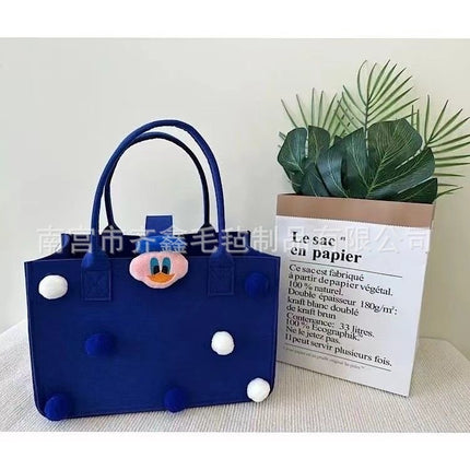 Factory Supplies Trendy Bags for 100-Day Celebrations, Birthday Favors, Cartoon Felt Bags, Student Lunch Box Storage