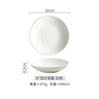 [quicksand] 8inch deep plate-matte white