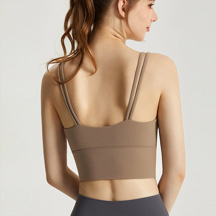 One-piece Sports Underwear Women's Anti-shock and Anti-sagging High-strength Running Bra Yoga Vest Women's Fixed Cup Cross-border