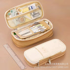 Canvas retractable pencil case [khaki]