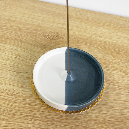New creative thread incense holder incense tray Candlestick indoor incense burner ceramic home decoration plate incense agarwood sandalwood