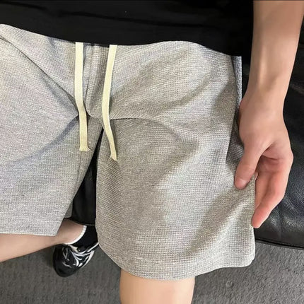 Joker casual pants men's and women's waffle breathable summer sports ball five beach pants tide foreign trade cross-border wholesale