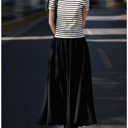 25 years spring new high-gloss moment elastic waist covering flesh lantern bud skirt puffy skirt
