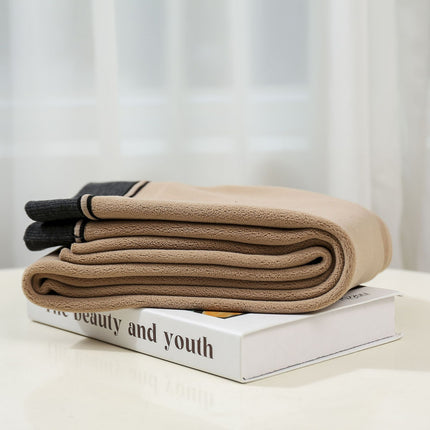 Autumn and Winter New Style Fleece-Lined Thick Leggings for Women, Bear Label, Tight-Fitting, Warm, Slimming Lamb Fleece Skinny Pants