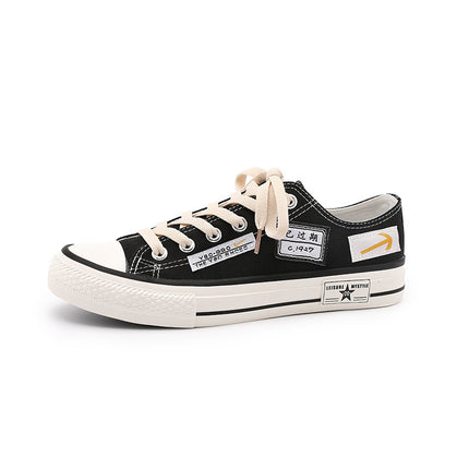 New Low-top Canvas Men's Shoes 2024 Summer Breathable Casual Korean Fashionable Men's Shoes All-match Sports Student Sneakers
