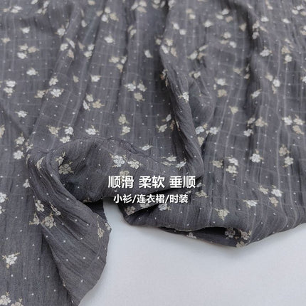Bubble Plaid Small Floral Printed Fabric Women's and Children's Clothing Skirt Dress Soft Fabric 2025 Spring and Summer New Products