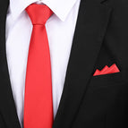 8cm Red fine-grained zipper + pocket towel