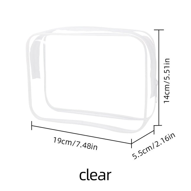 Security Check Storage Bag Liquid Cosmetic Bag Airplane Sealed Bag Airplane Boarding Storage Bag Transparent Cosmetic Bag