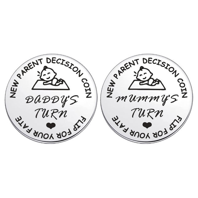 Carefully Selected New Amazon Baby Decision Coin Lucky Coin Toy Stainless Steel Coin Choices Encourage Friends Metal