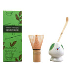Three-piece green color box set (green leaves) / Ceramic