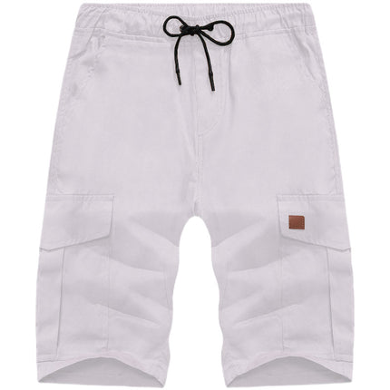 Summer 2023 men's workwear shorts multi-pocket straight shorts men's foreign trade cross-border plus size leather shorts men