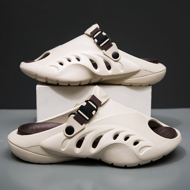 Men's Shoes 2025 Summer Sports Slippers Non-Slip Shock-Absorbing Clogs Outdoor Leisure Vacation Soft-Soled Lightweight Sandals
