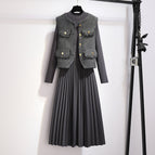 Small Chanel Style Vest dress Two-piece Set / M 40.00 kg-50.00 kg