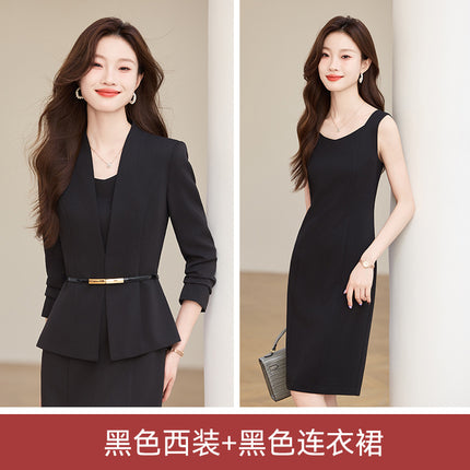 Hotel Manager Professional suit Female Autumn Temperament Long Sleeve Suit Jewelry Store Sales Department Property Consultant Work Clothes