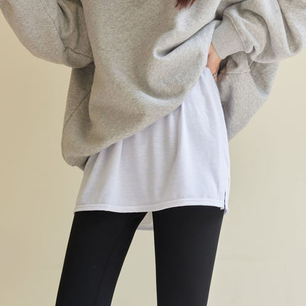Small fart curtain T-shirt sweater bottoming inner matching artifact decoration fake two-piece stacked hem cover butt skirt for women
