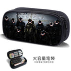 Large-capacity three-layer canvas pencil case-factory direct sales / B57530