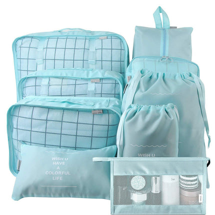 Hot Selling Clothes Finishing Storage Bag Nine-Piece Suit Large Capacity Luggage Case Multi-Size Travel Supplies Storage Bag