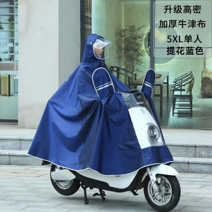 Extra Large and Thickened Electric Vehicle Raincoat Poncho for Adults, with a Visible Window, Storm-Proof, Wholesale Protection