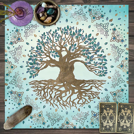 Tree of Life Tarot Card Tablecloth Game Decorative Tablecloth Card Game Push Card Game Ceremony Props Decorative Tablecloth