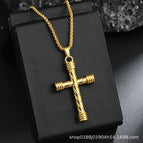 D033 golden cross (single pendant)