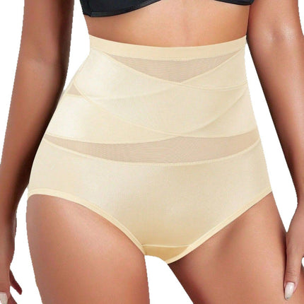 Amazon Cross-border Explosive Shaping Pants Cross Ice Silk High Waist Belly Tinting Panties Women Thin Hip Breathable temu