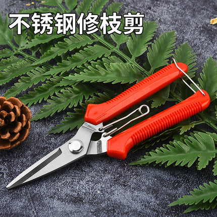 Factory Straight Hair Keel Stainless Steel Scissors Branch Shears Iron Shears Lightweight Sharp Industrial Electronic Wire Scissors