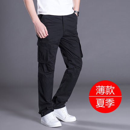 Wholesale overseas overalls men's pants casual overalls labor protection wear-resistant straight loose spring and autumn casual pants multi-pocket
