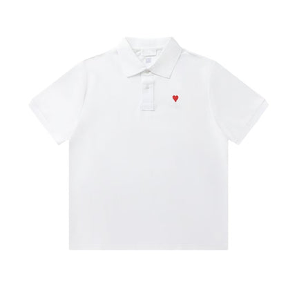 Cross-Border Am* Short-Sleeved Pure Cotton Embroidered Round Neck T-Shirt Summer Casual Loose Couple Wear Star Same Style Drop Shipping