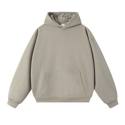 Sweatshirt 380g Terry Spring and Autumn American Style Thin Drop Shoulder Loose Fit Solid Color Hoodie for Men Trendy Versatile