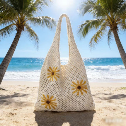 Large-Capacity Bag for Women 2025 New Versatile One-Shoulder Seaside Vacation Beach Bag Woven Straw Commuter Tote Bag