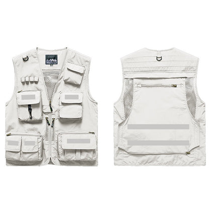 Vest Custom Printing LOGO Outdoor Mountaineering Camping Function Luya Multifunctional Summer Tooling Photography Vest