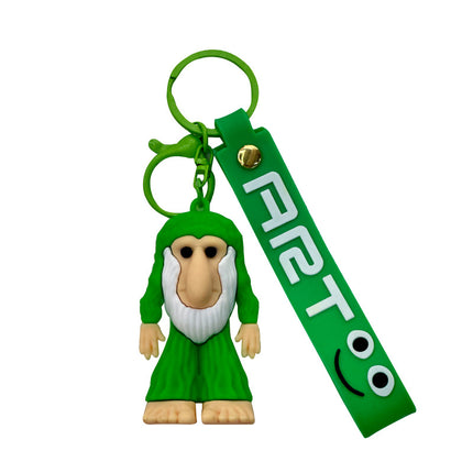 Cross-Border Foreign Abstract Shanhaijing Keychain Tung Tung Tung Sahur Car Wooden Stick Man Keychain
