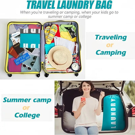 Cross-Border Storage Laundry Bag Waterproof Oxford Cloth Portable Travel Storage Bag Moving Drawstring Drawstring Dirty Clothes Bag