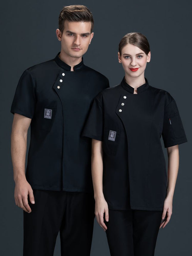 Chef's Clothes Short-sleeved Men's and Women's Restaurant Long-sleeved Autumn and Winter Kitchen Western-style Baking Cake Shop Chef's Work Clothes