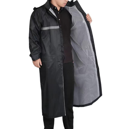 Enlarged Long Reflective Raincoat Men's Labor Protection Coat Poncho Outdoor Safety Duty Hiking Printable logo Wholesale