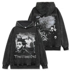Washed black hooded / S