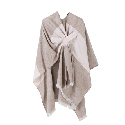 Jiangnan Watertown Knitted Shawl High-end Ethnic Style Cloak Western Sichuan Yunnan Travel Wear Imitation Cashmere Cape Women