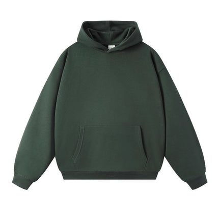 Sweatshirt 380g Terry Spring and Autumn American Style Thin Drop Shoulder Loose Fit Solid Color Hoodie for Men Trendy Versatile