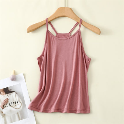 Lanjing Modal Solid Color Camisole Base Shirt Slim-Fit Soft Cool Large Size Outer Wearing Thin Shoulder Strap for Women