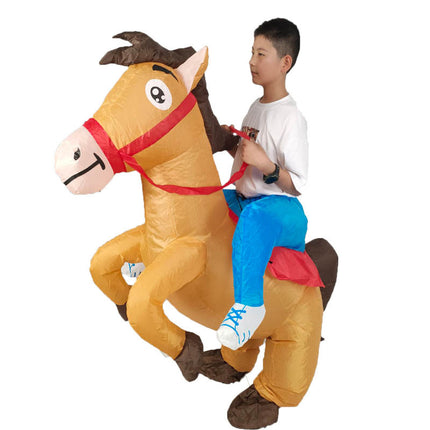 Cross-Border Trade Halloween Costume Party Props Riding Animal Cute Horse Inflatable Costume Theme Party