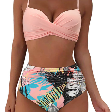 Split swimsuit sexy bikini swimsuit European and American foreign trade in stock wholesale beach vacation split swimsuit