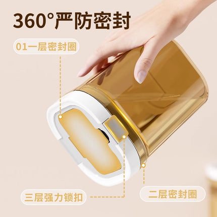 Milk Powder Dispensing Box, Food-Grade Plastic Baby Rice Cereal Container, Portable Moisture-Proof Milk Powder Box for Home Use and Travel, Sealed Jar